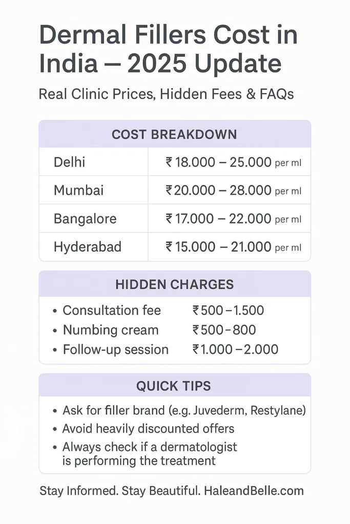 dermal fillers cost in India