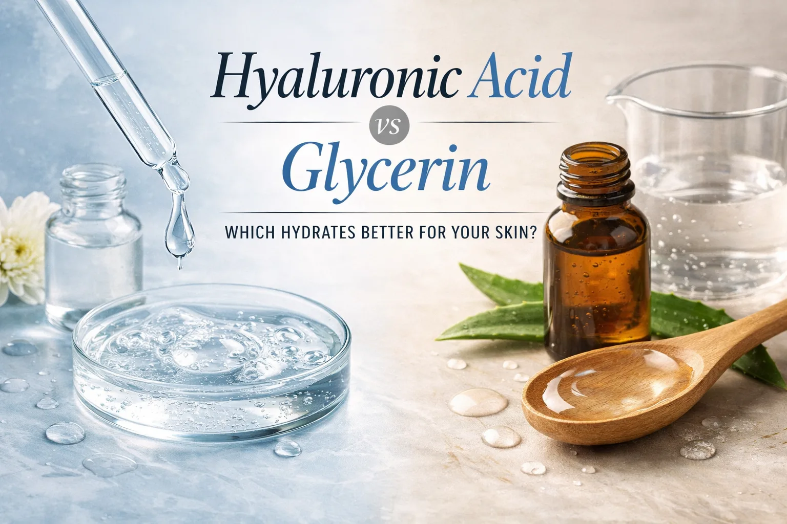hyaluronic acid vs glycerin hydration comparison skincare ingredients