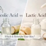 Glycolic acid vs lactic acid skincare ingredient comparison
