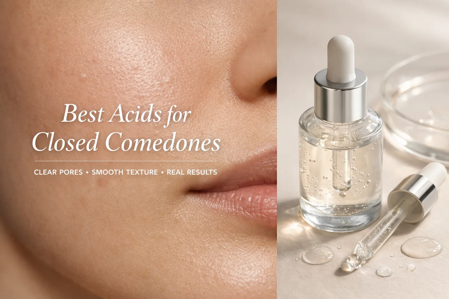 closed comedones on forehead texture